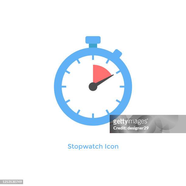 illustrations, cliparts, dessins animés et icônes de stopwatch icon flat design. - chronomètre