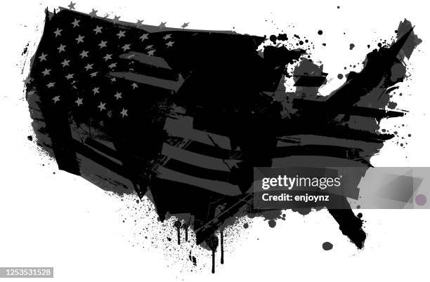 united states distressed black illustration - corruption abstract stock illustrations