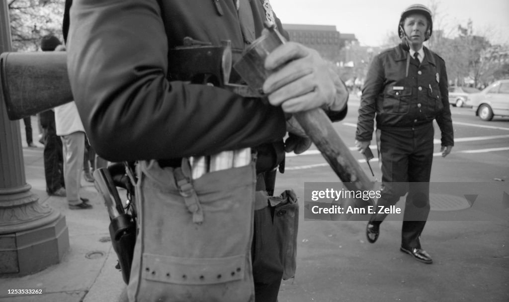 Police Prep Tear Gas During Anti-KKK Protest