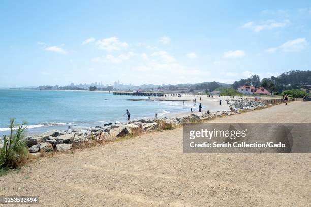 Beach area near Crissy Field, in the Presidio, San Francisco, California, June 28, 2020.