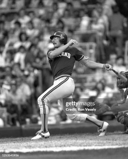 Carney Lansford of the Oakland A"u2019s bats during a MLB game at Comiskey Park in Chicago, Illinois. Lansford played for the Oakland A"u2019s from...