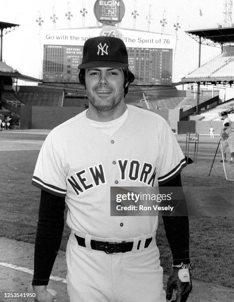 Lou Piniella of the New York Yankees poses before a MLB game at Comiskey Park in Chicago, Illinois. Piniella played for the New York Yankees from...