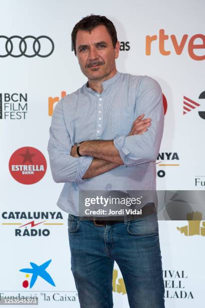 Actor Alex Bredenmuhl attends "El Buzo" premiere photocall during BCN Film Festival at Verdi Park Cinema on June 30, 2020 in Barcelona, Spain.