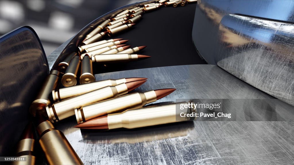 Bullet Machine Process Of Production Of Bullets Industrial Concept Factory Equipment ...