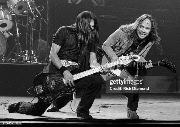 Greg T. Walker and Rickey Medlocke perform at The Fox Theater in Atlanta Georgia, July 24,1981 (Photo by Rick Diamond/Getty Images