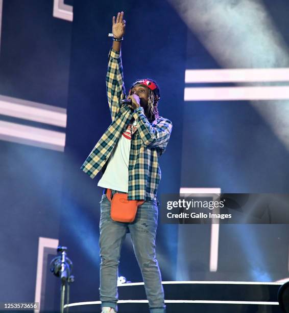 During the Metro FM Music Awards at Mbombela Stadium on May 06, 2023 in Mbombela, South Africa. The awards ceremony celebrate excellence in the South...