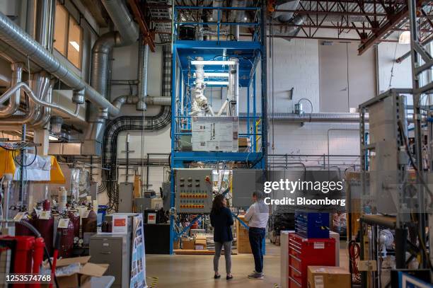 Fluidized Bed Reactor, a point source carbon capture technology used to separate and sequester CO2, at the University of British Columbia in...