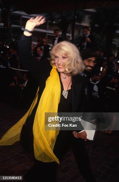 Monica Vitti attends the 40th Cannes film Festival in May 1987, in Cannes, France.