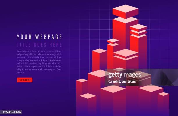 data analysis - square infographic stock illustrations