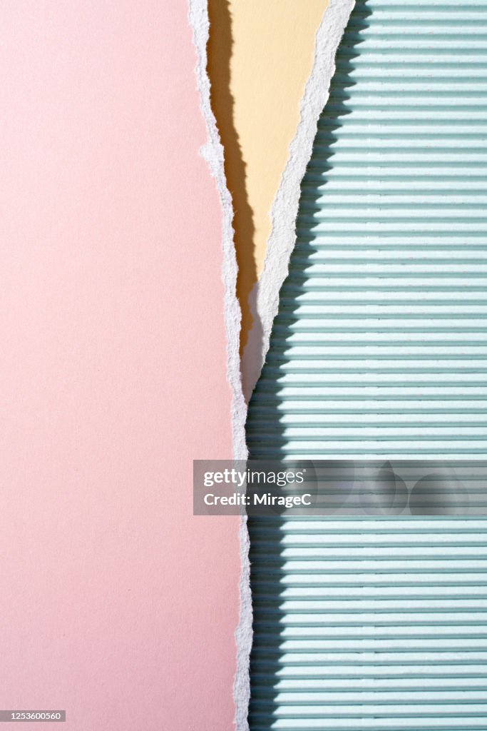 Pastel Ripped Paper Pastel Color Layered Torn Paper High-Res Stock Photo - Getty Images