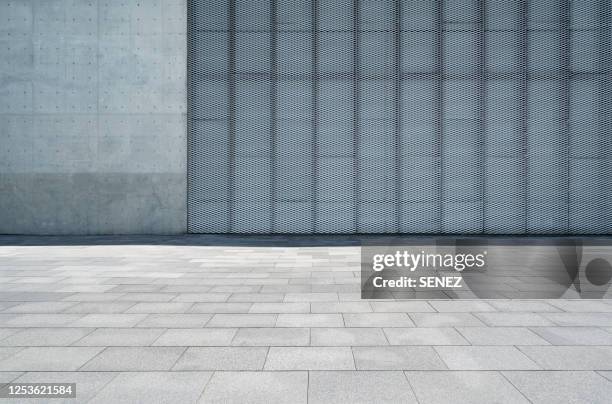 empty parking lot, town square - art museum outdoors stock pictures, royalty-free photos & images