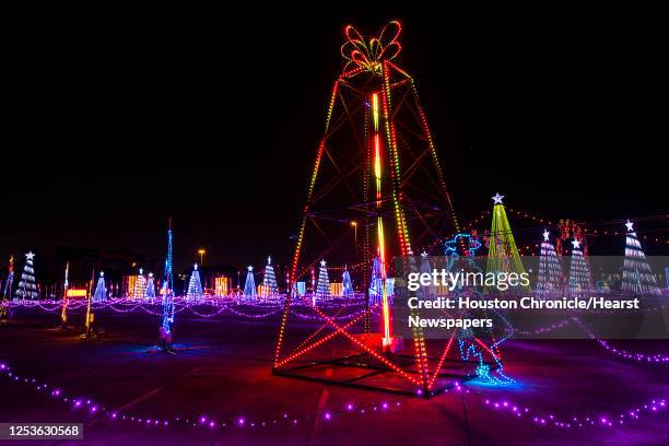 Scenes from The Light Park, a new drive-through holiday experience are shown Monday, Nov. 2, 2020 in Spring. The attractions include a 700-foot long...