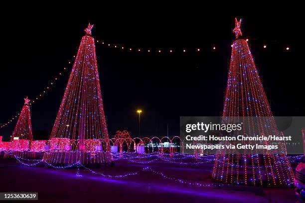 Scenes from The Light Park, a new drive-through holiday experience are shown Monday, Nov. 2, 2020 in Spring. The attractions include a 700-foot long...