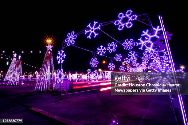 Scenes from The Light Park, a new drive-through holiday experience are shown Monday, Nov. 2, 2020 in Spring. The attractions include a 700-foot long...