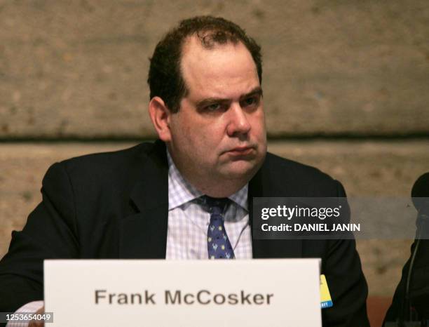 Frank McCosker attends a press conference at the headquarters of the United Nations Educational, Scientific and Cultural Organization , 17 November...