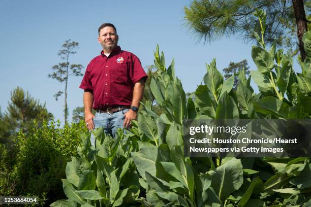 Chris Ludwig, director Mercer Botanic Gardens, poses for a portrait Wednesday, April 28, 2021 in Houston. The gardens, which are now fully opened,...