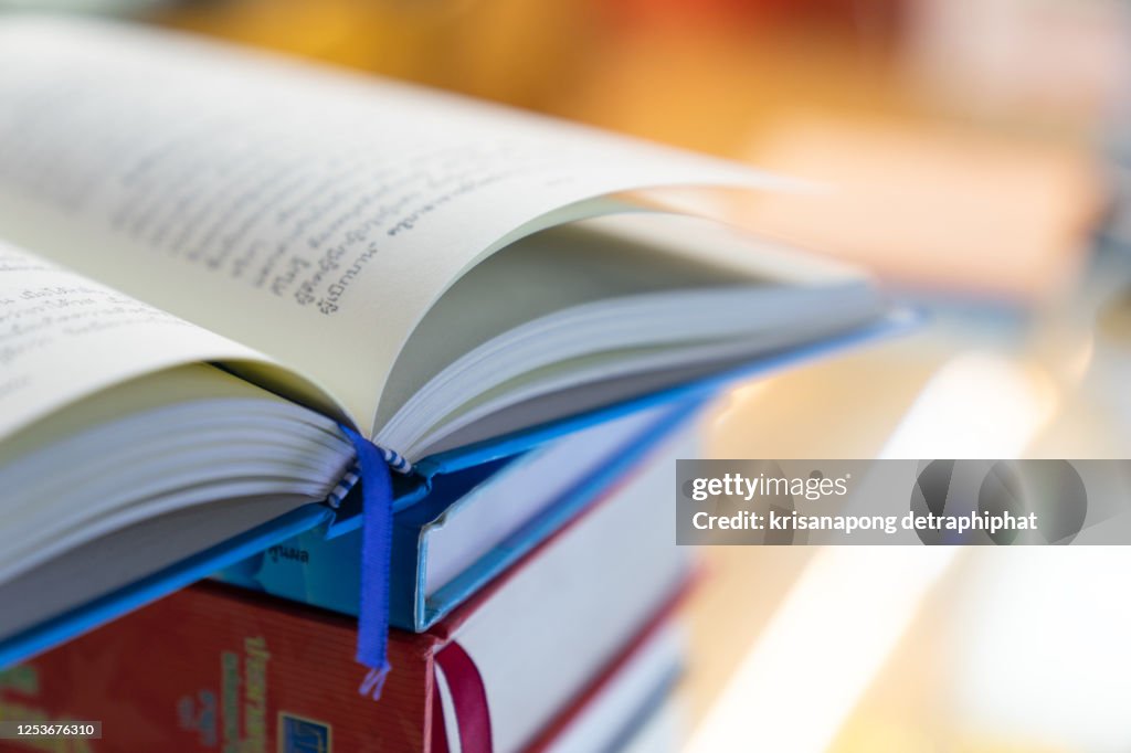 Book,Book stack in the library room,Education concept