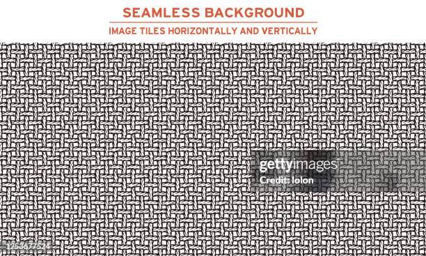 tileable black and white rope background - macrame texture stock illustrations