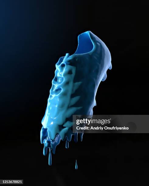 painted shoe - trainer cutout stock pictures, royalty-free photos & images