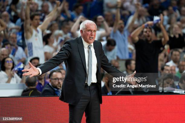 Zeljko Obradovic, Head Coach of Partizan Mozzart Bet Belgrade in action during the 2022/2023 Turkish Airlines EuroLeague Play Offs Game 5 match...