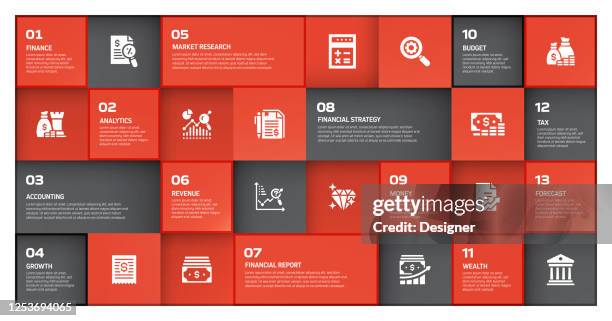 ilustrações de stock, clip art, desenhos animados e ícones de finance related process infographic template. process timeline chart. workflow layout with linear icons - statement