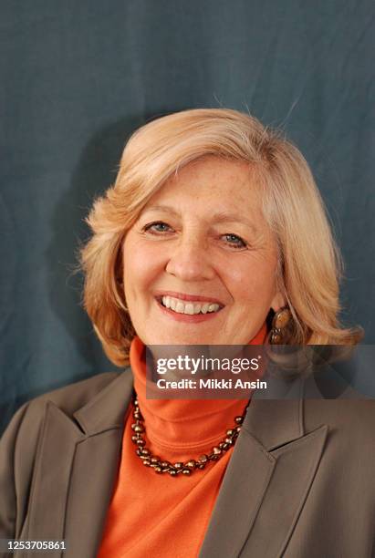 Pulitzer Prize writer, Boston Globe columnist Ellen Goodman poses for portrait session in Cambridge, MA in March 2008.