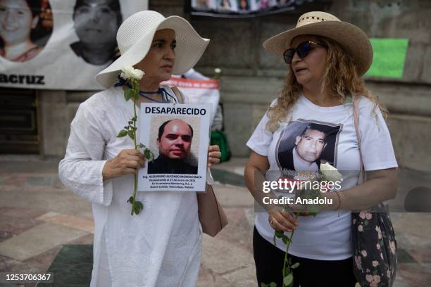 Relatives of missing people take part in a protest to demand justice on Mother's Day, in Mexico City, Mexico on May 10, 2023. Relatives of missing...