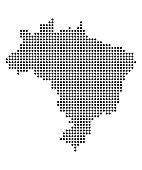 Map of Brazil from dots