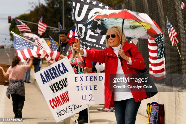 Chula Vista, CaliforniaMay 10, 2023A group of supporting President Trump held a rally in Chula Vista on May 10 in support of Trump and in opposition...