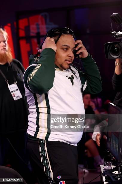 Cooks of Blazer5 Gaming looks on during the 2023 NBA 2K League 3v3 Tournament on May 10, 2023 at District E Gaming in Washington, DC. NOTE TO USER:...