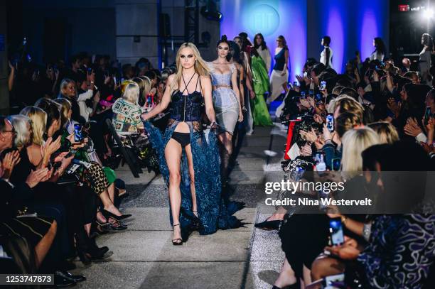 Models at FIT Future of Fashion 2023 held at the Fashion Institute of Technology on May 10, 2023 in New York City.