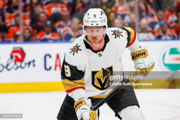 Vegas Golden Knights Center Jack Eichel in action in the second period of game four in the Western Conference Second Round of the Edmonton Oilers...