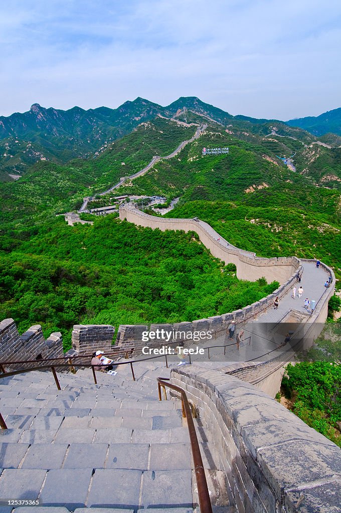 Peoples Walking On Great Wall Of China StockFoto Getty Images