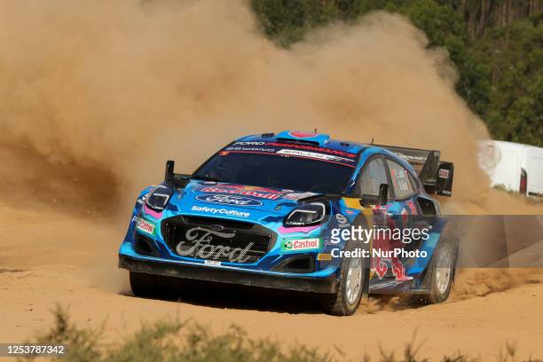 Pierre-Louis LOUBET and Nicolas GILSOUL in FORD Puma Rally1 HYBRID in action in Shakedown of WRC Vodafone Rally Portugal 2023 in Baltar - Portugal,...