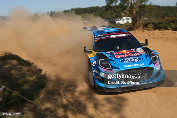 Ott TANAK and Martin JARVEOJA in FORD Puma Rally1 HYBRID in action in Shakedown of WRC Vodafone Rally Portugal 2023 in Baltar - Portugal, on May 11,...