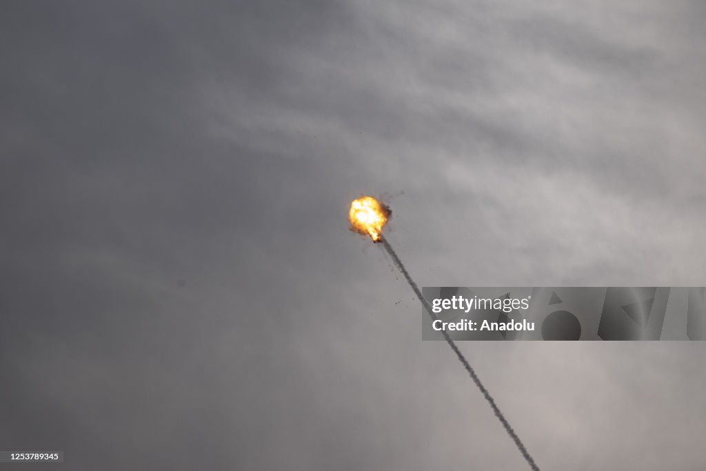 Rockets fired from Gaza in response to Israeli airstrikes