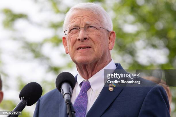 Senator Roger Wicker, a Republican from Missouri, during a news conference on Title 42 outside the US Capitol in Washington, DC, US, on Thursday, May...