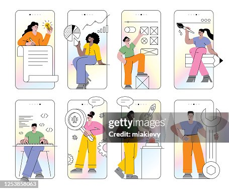 Mobile app development set Mobile app development set