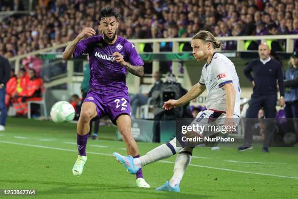 Nolas Gonzalez of ACF Fiorentina during UEFA Europa Conference League Semi final First Leg match between Fiorentina and FC Basilea 1893, on May 11,...