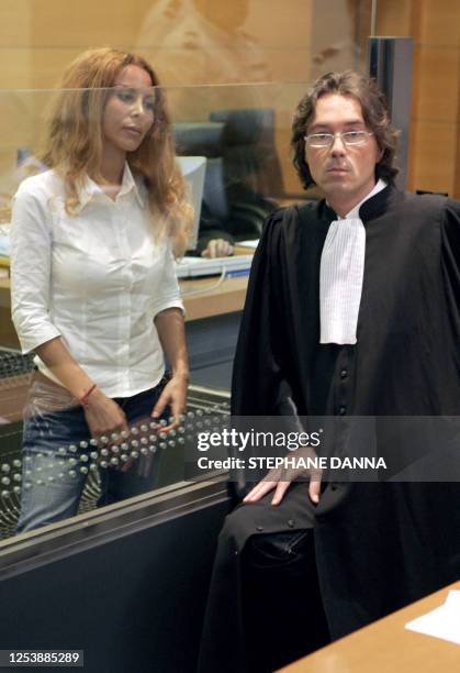 Picture taken on May 22 2007 at the Nice's courthouse shows Jamila M'Barek , accused of murdering an English Lord, to get their hand on his fortune...