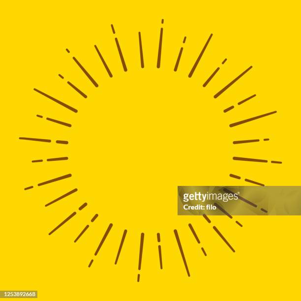 illustrazioni stock, clip art, cartoni animati e icone di tendenza di linee sun blast circle - raggio di sole