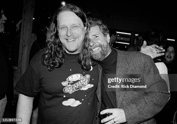 Warren Haynes and Chuck Leavell attend Capricorn Records party in Atlanta Georgia, February 27, 1998 (Photo by Rick Diamond/Getty Images