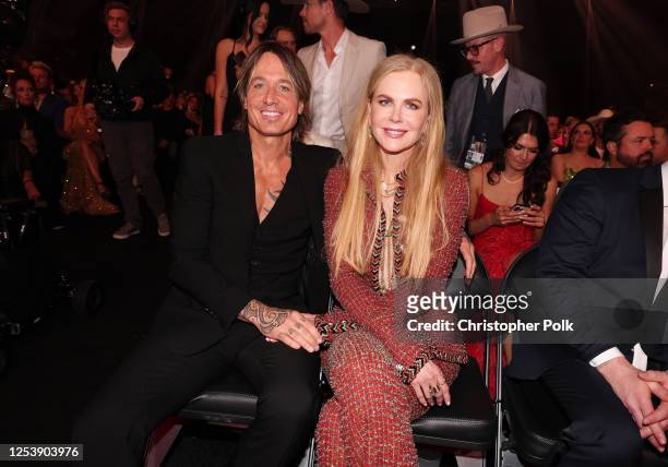 Keith Urban and Nicole Kidman at the 58th Academy of Country Music Awards from Ford Center at The Star on May 11, 2023 in Frisco, Texas.