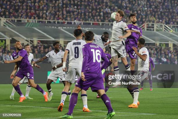 Nolas Gonzalez of ACF Fiorentina during UEFA Europa Conference League Semi final First Leg match between Fiorentina and FC Basilea 1893, on May 11,...