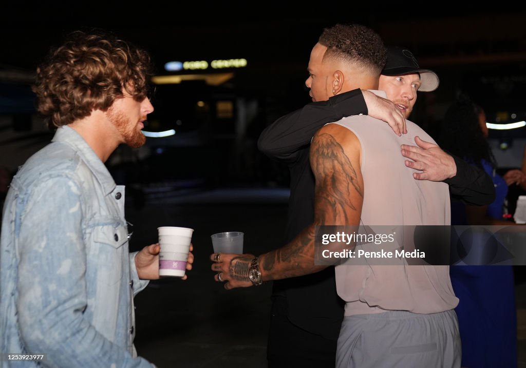 Kane Bailey Rapper Bailey Zimmerman and Kane Brown at the 58th Academy of Country Music ...