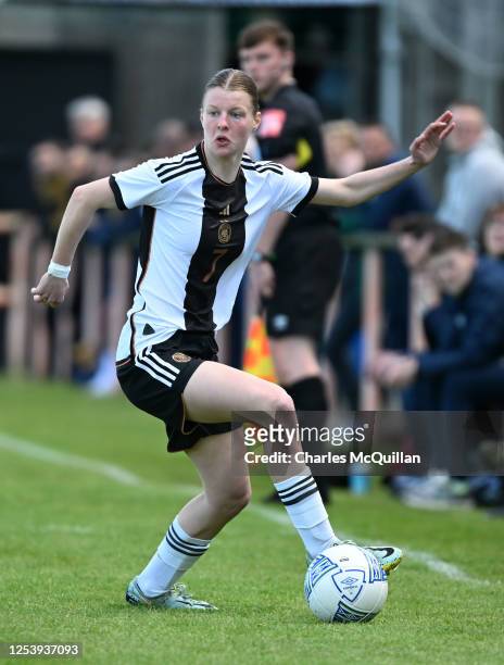 Lilly Nele Damm of Germany pictured during the international women's U-16 game between Republic of Ireland and Germany at St. Kevin's FC on May 11,...