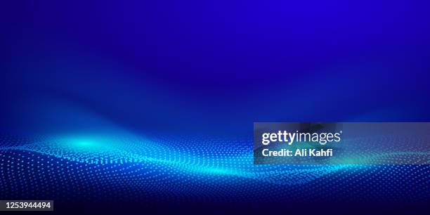 abstract particle technology background - web wireframe elements stock illustrations