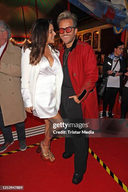 Tanja Tischewitsch and Luca Bazzanella at the Circus Roncalli gala premiere "All for ART for all" on May 11, 2023 in Hamburg, Germany.