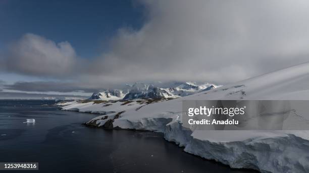 Melting icebergs are seen on Horseshoe Island as Turkish scientists conduct fieldwork on Horseshoe Island within 7th National Antarctic Science...