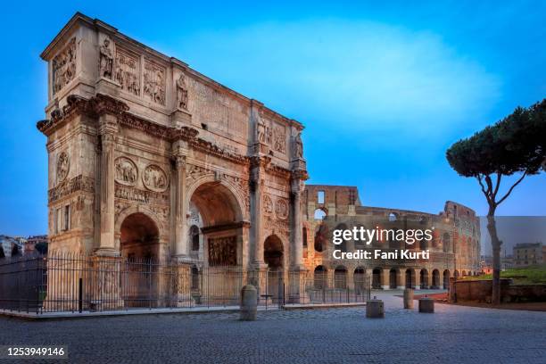 arch of constantine, rome italy - coliseum rome stock pictures, royalty-free photos & images